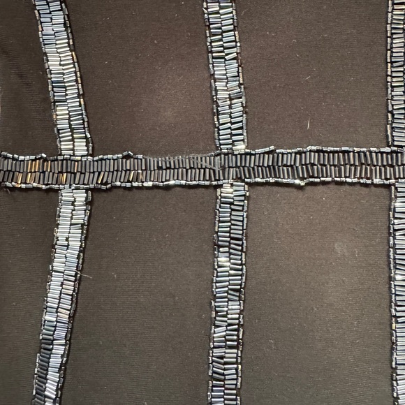 Basix Black Label Fringe and Beaded Mini Dress, size 6 - Picture 8 of 11